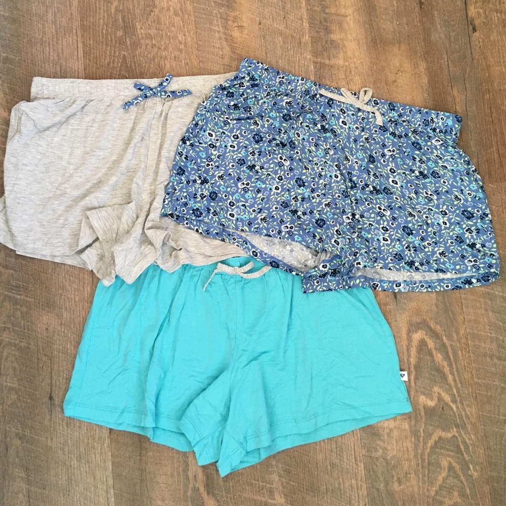 J+B | Blue Turquoise & Grey Pajama Short Lounge Wear Set!